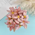 Rosa künstliche Seidenblumenköpfe Detailansicht, ideal für Bastelarbeiten und Dekorationen. - Stil 4
