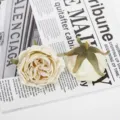Detailed close-up view of artificial rose flower heads with burnt edges for floral arrangements. - Style 13