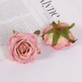Künstliche Rosenköpfe für Hochzeitsdekoration, rosa Stoff Fake Blumen für Heimdekoration. - 13# Hellrosa