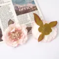 Künstliche rosa Pfingstrosen Blütenköpfe für Hochzeit Heimwerker Blumen Dekoration 2Stk - Rosa Weiß
