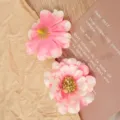 Artificial flower heads multi-layer daisy craft material for DIY headdress and home wedding decor - Pink