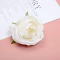 White artificial peony flower head for DIY wedding decor, crafts and corsage design. - Style 8