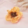Closeup detail view of an exquisite artificial flower peony pistil texture for modern home decor. - Style 16