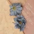 Artificial flower heads multi layer daisy handmade DIY material hair accessories home decor - Navy Blue