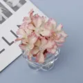 Artificial hydrangea flower heads burn edge DIY fake flowers for wedding wall floral decor - Style 11