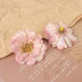 Künstliche Blumenköpfe Mehrschicht Gänseblümchen DIY Handgemachte Haarschmuck Dekoration - Champagner