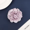 Purple fabric peony flower accessory, elegant satin chiffon burnt edge design for fashion decor. - 2#
