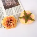 Künstliche Pfingstrose Blumenkopf Orange Gradient DIY Hochzeit Dekoration Party Zubehör - 5#