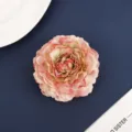 Artificial fabric peony flower chiffon burnt edge DIY hair accessories craft supply - 6#