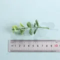 Hoja de planta verde artificial rama única accesorio decorativo con regla de medición vista. - Estilo 8