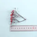 Rama de bayas rojas artificiales con regla metálica para decoración del hogar fiesta de bodas. - Estilo 14