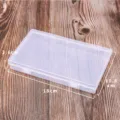 Clear acrylic square jewelry storage box portable organizer for rings earrings 18x10.8cm - L