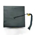 Gorro de graduación negro con borla colgante 2024 birrete académico fiesta de ceremonia - Ajustable / Estilo Velcro / Negro