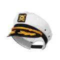 White captain hat sailor costume yacht cap navy military hat party sun hat variant model style - Adjustable / White Sweatband Style