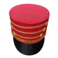Sombrero Cascanueces rojo tambor mayor banda de música sombrero de copa disfraz - Talla única (59 cm) / Rojo