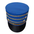 Sombrero de tambor mayor azul gorra de banda militar sombrero de copa accesorio. - Talla única (59 cm) / Azul