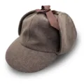 Sombrero de detective de tweed marrón clásico, gorra vintage cálida para hombres. - Adulto / Café