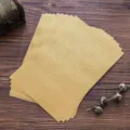 Carta da lettere vintage in carta kraft marrone con design rigato per appunti. - Carta da Lettere A5