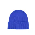 Bonnet en tricot côtelé bleu roi hiver chaud douillet décontracté ski doux élastique - Taille unique / Bleu