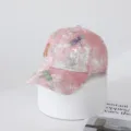 Rosa Strass Libelle Batik Baseball Kappe, stilvolles Accessoire für Freizeit und Outdoor. - Verstellbar / Rosa