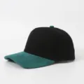 Stilvolle Baseballkappe Wildleder Schirm Baumwolle 5-Panel Kappe Outdoor Sonnenschutz - Schwarz Grün