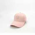 Rosa Baumwolle Soft-Top Baseballcap mit 3D-Stickerei, lässige modische Kappe für Alltag. - Verstellbar / Rosa