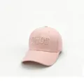 Rosa Baseballkappe aus Baumwolle mit trendiger Stickerei vorne, lässige weiche Mütze für Damen. - Verstellbar / Rosa