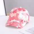 Cappellino da baseball camouflage rosa con strass, dettaglio cappello sole cristalli stelle - Berretto da Baseball Mimetico Strass (MY26405) / Regolabile / Rosa