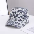 Cappellino da baseball mimetico con strass da donna, cappello casual con stelle brillanti. - Berretto da Baseball Mimetico Strass (MY26405) / Regolabile / Grigio chiaro