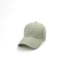 Light green baseball cap, soft top embroidered casual hat, fashionable variant style for daily. - Adjustable / Olive Green