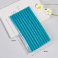 Blue sponge hair rollers set, flexible styling rods for salon perming, durable and hair-friendly. - Universal Rod 1.4x24CM (10 Pcs/Pack) / Lake Blue