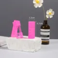 Pink plastic hair roller for bangs and curls, self-adhesive styling tool, 2.2x6.7cm size. - 2.2cm (10 pcs)