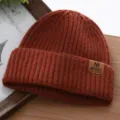 Cozy knit beanie for women men winter warm slouchy skull cap soft fleece lined winter thermal hat - One Size / Brown