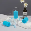 Blue sponge hair roller with plastic frame 3.6x7cm, hair-friendly bangs curler tool for styling. - 6 Pieces Pack / Blue