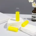 Yellow plastic hair roller set with pins, hollow design for fringe and styling tools. - 8 Pieces/Pack / Yellow