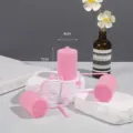 Pink sponge hair curlers with plastic frames, soft sleeping rollers for natural wavy hair. - 6 Pack (4.0cm) / Pink
