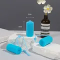 Sponge hair rollers for bangs, blue foam curlers with plastic clips, lightweight styling tools. - 8 Pieces (3.0cm) / Blue