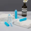 Blue foam hair roller for easy styling, soft sponge material protecting hair from damage. - 14 Pieces/Pack / Blue