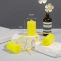 Sponge hair rollers with plastic clip set, 3.6cm diameter 7cm length for curling bangs and styling hair easily. - 6 Pieces Pack / Yellow