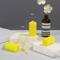 Yellow foam sponge hair rollers with plastic frame for effortless soft bangs styling and curling. - 8 Pieces (3.0cm) / Yellow