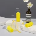 Yellow sponge hair roller with plastic frame, 2.5x7cm heatless bangs styling tool variant. - Yellow