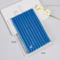 Universal blue foam hair curlers heatless styling tool in OPP bag with 24x16cm size for easy waves. - 10 Pieces/Pack / Dark Blue