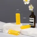 Gelbe Haarwickler mit Zähnen aus Kunststoff, 2cm x 6.8cm Ponywickler für natürliches Haarstyling. - 12er Pack / Gelb