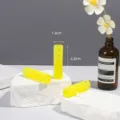 Yellow plastic hair rollers with pins, 1.8x6.8cm portable bangs styling tools for daily use. - Yellow