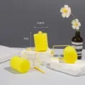 Yellow sponge hair rollers with plastic frames for sleeping, lazy hair styling and fluffy bangs. - 4.8cm 6 Pieces Pack / Yellow