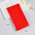 Professional red flexible hair curling rods set soft perming rollers for salon styling tools - Universal Rod 1.4x24CM (10 Pcs/Pack) / Bright Red