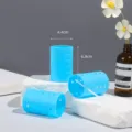 Blue plastic hair rollers smooth hair curlers with fixing pins 4.4x6.8cm styling tools set - 6 Pcs Pack (4.4cm) / Blue