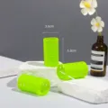 Green plastic hair rollers with styling pins, reusable hair curlers for home salon styling tools. - Green