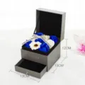 Elegant 9-head rose soap flower gift box with drawer, perfect for romantic occasions and gifts. - Regular Fit / Blue Series