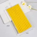 Long yellow foam hair rollers for salon styling, soft sponge curling rods for DIY curls. - 1.2x24cm (10 Pieces/Pack) / Yellow